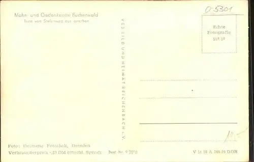 Weimar Thueringen Buchenwald Gedenkstaette Turm Stelenweg / Weimar /Weimar Stadtkreis