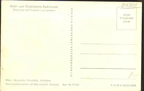 Weimar Thueringen Buchenwald Gedenkstaette Stelenweg Ringgrab / Weimar /Weimar Stadtkreis