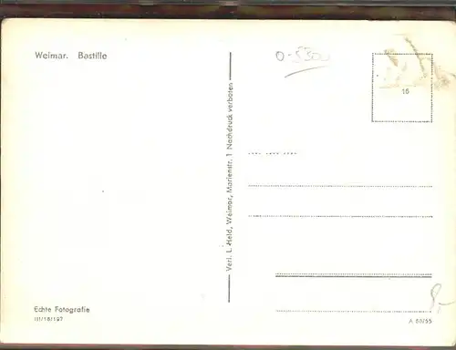 Weimar Thueringen Bastille / Weimar /Weimar Stadtkreis