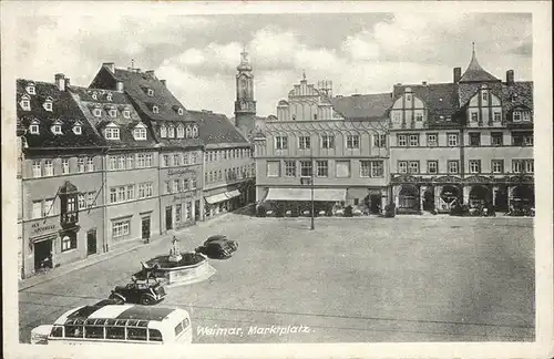 Weimar Thueringen Marktplatz Autobus / Weimar /Weimar Stadtkreis