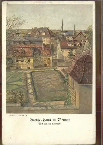Weimar Thueringen Goethe Haus Kuenstlerkarte / Weimar /Weimar Stadtkreis