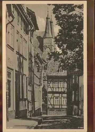 Nordhausen Thueringen Harz Pfaffengasse mit Dom Kat. Nordhausen