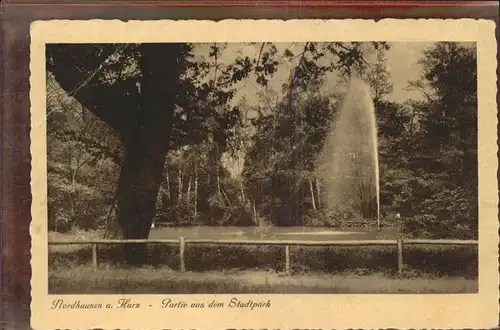 Nordhausen Thueringen Harz Stadtpark  Kat. Nordhausen