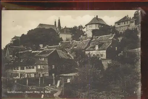 Nordhausen Thueringen Harz Neuer Weg mit Dom Kat. Nordhausen