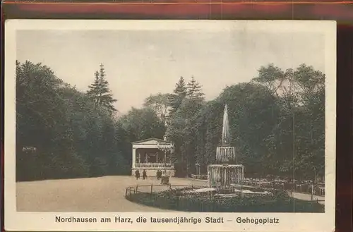 Nordhausen Thueringen Harz Gehege Brunnen Kat. Nordhausen
