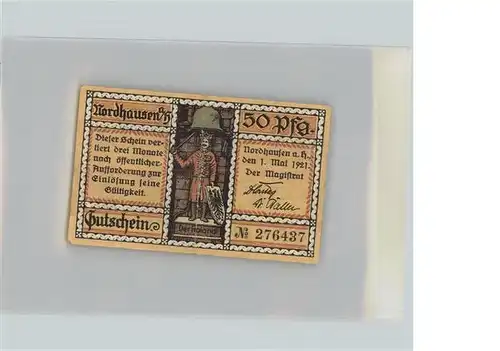 Nordhausen Thueringen Harz Gutschein 50 Pfennig  Kat. Nordhausen