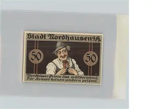 Nordhausen Thueringen Harz Gutschein 50 Pfennig  Kat. Nordhausen