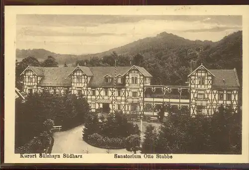 Suelzhayn Sanatorium Otto Stubbe Kat. Ellrich