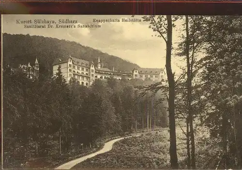 Suelzhayn Knappschafts Heilstaette Dr. Kremsers Sanatorium Kat. Ellrich