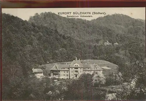 Suelzhayn Sanatorium Hohenstein Kat. Ellrich