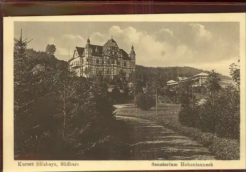 Suelzhayn Sanatorium Hohentanneck Kat. Ellrich