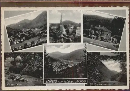 Ilfeld Ilfeld Suedharz Panorama Vogelperspektive Hotel Netzkater Baehre Brandesbachtal Kat. Ilfeld Suedharz