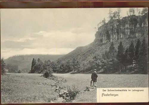 Finsterbergen Der Schnekcenbachfels im Leinagrund Kat. Finsterbergen