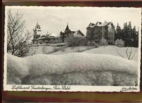 Finsterbergen Blick auf die Kurh?user im Winter Kat. Finsterbergen