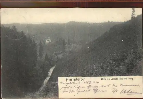 Finsterbergen Blick ins Leinatal mit Waldburg Kat. Finsterbergen