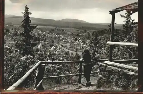 Finsterbergen Blick von der Blockh?tte am Hainfelsen Kat. Finsterbergen