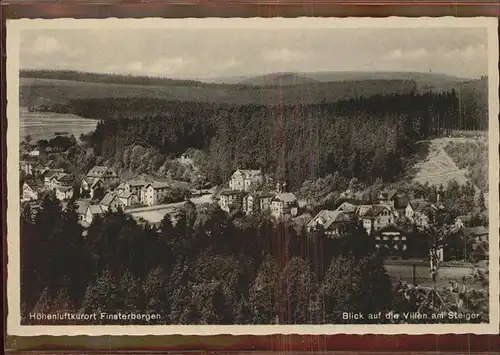 Finsterbergen Blick auf die Villen am Steiger Kat. Finsterbergen