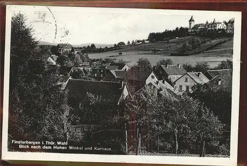 Finsterbergen Blick auf den Hohen Winkel u.Kurhaus Kat. Finsterbergen