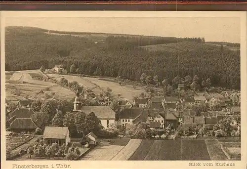 Finsterbergen Blick vom Kurhaus Felsenstein Kat. Finsterbergen