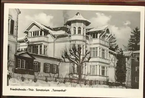 Friedrichroda Sanatorium "Tannenhof" Kat. Friedrichroda