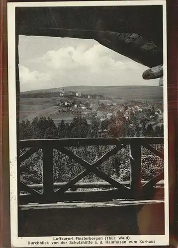 Finsterbergen Blick von der Schutzhuette am Hainfelsen Kat. Finsterbergen