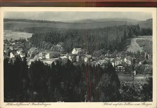 Finsterbergen Blick auf die Villen am Steiger Kat. Finsterbergen