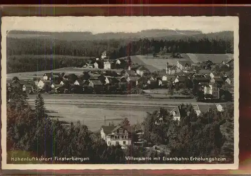 Finsterbergen Villenpartie mit Eisenbahner Erholungsheim Kat. Finsterbergen