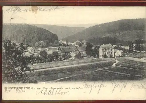 Finsterbergen Blick vom Kurhaus Felsenstein Kat. Finsterbergen