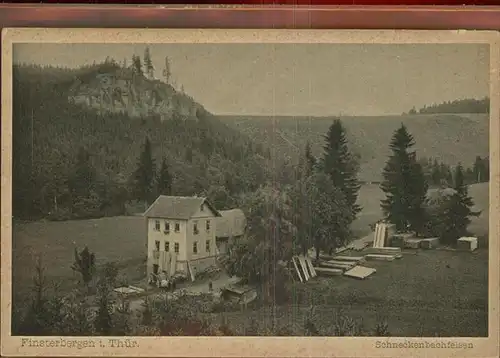 Finsterbergen Blick zum Schneckenbachfelsen Kat. Finsterbergen