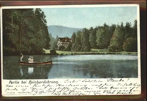 Reinhardsbrunn Teich Boot Kat. Friedrichroda