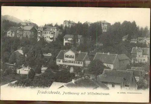 Friedrichroda Perthesweg Wilhelmstrasse Kat. Friedrichroda