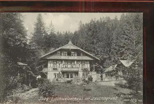 Tabarz Schweizerhaus Lauchagrund Kat. Tabarz Thueringer Wald