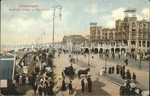 Scheveningen Boulevard Oranje en Palace Hotel Kat. Scheveningen