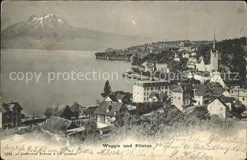 Buochs Panorama Weggis und Pilatus Kat. Buochs