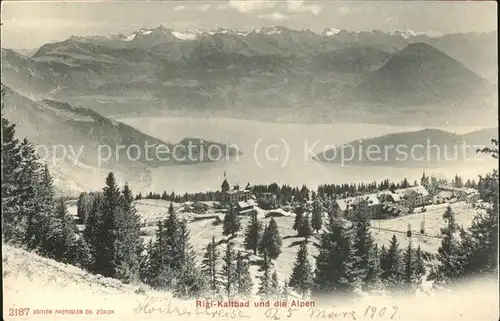 Rigi Kaltbad und die Alpen Kat. Rigi Kaltbad