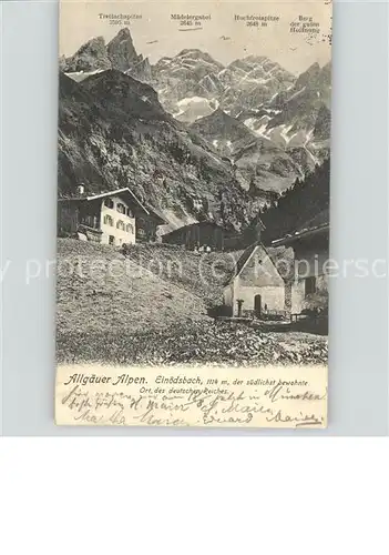 Einoedsbach Dorfblick mit Alpenpanorama Kat. Oberstdorf