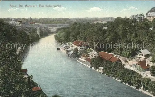 Bern BE Aare Eisenbahnbruecke Kat. Bern