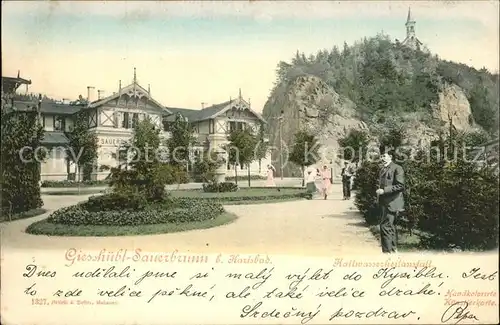 Karlsbad Eger Boehmen Giesshuebl Sauerbrunn Kaltwasserheilanstalt Kat. Karlovy Vary