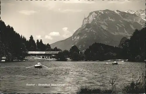 Kufstein Tirol Gasthof Strandbad Stimmersee Paddelboot Kat. Kufstein