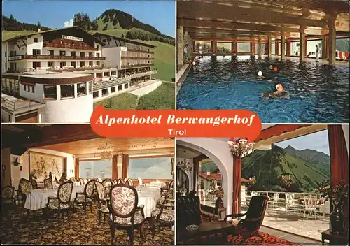 Berwang Tirol Alpenhotel Berwangerhof Hallenschwimmbad Terrasse Kat. Berwang