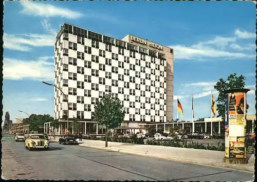 Berlin Hilton Hotel Litfass Saeule Kat. Berlin