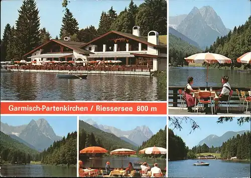 Garmisch Partenkirchen Riessersee Restaurant Terrasse Kat. Garmisch Partenkirchen