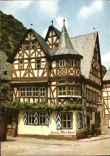 Bacharach Rhein Weinhaus Altes Haus Fachwerkhaus historisches Gebaeude Kat. Bacharach