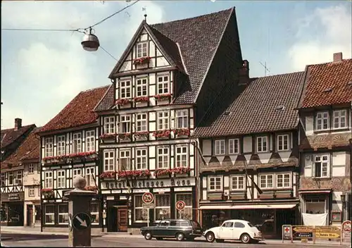 Bad Gandersheim Marktplatz Hotel Weisses Ross historische Gebaeude Kat. Bad Gandersheim
