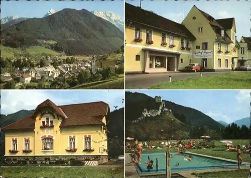 St Gallen SG Gasthof Pension "Zur schoenen Aussicht" Schwimmbad Burg Kat. St Gallen