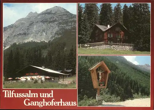 Leutasch Tilfussalm Ganghoferhaus Gaistal Wegekreuz