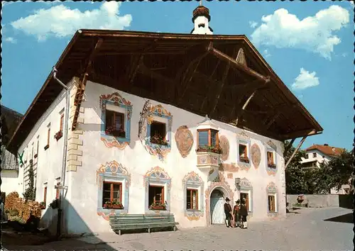 Flaurling Tirol Gasthof "Goldener Adler" Fassadenmalerei Kat. Flaurling