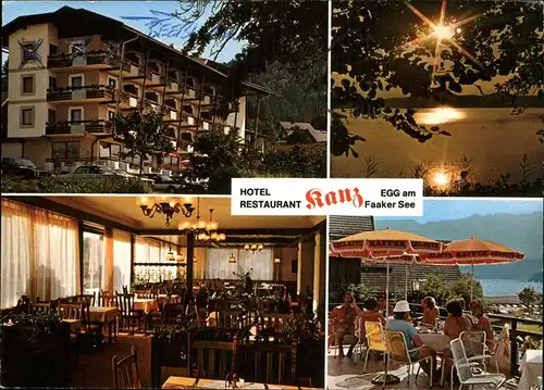 drobollach Hotel Restaurant Kanz Abendstimmung am Faaker See Kat. Villach