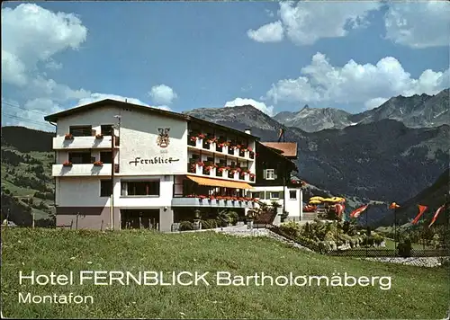 Bartholomaeberg Vorarlberg Berghotel Fernblick Montafon Kat. Bartholomaeberg