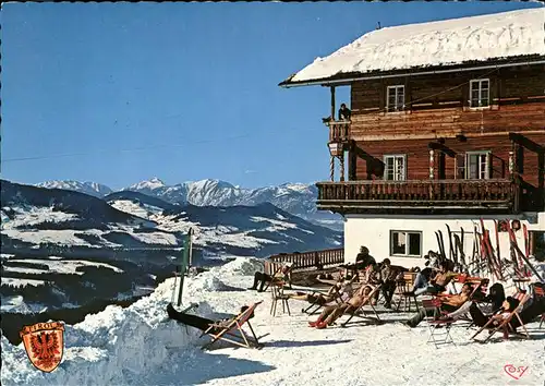 Westendorf Tirol Alpengasthof Maierhof Nachsoellberg Wintersportplatz Alpenpanorama Kat. Westendorf